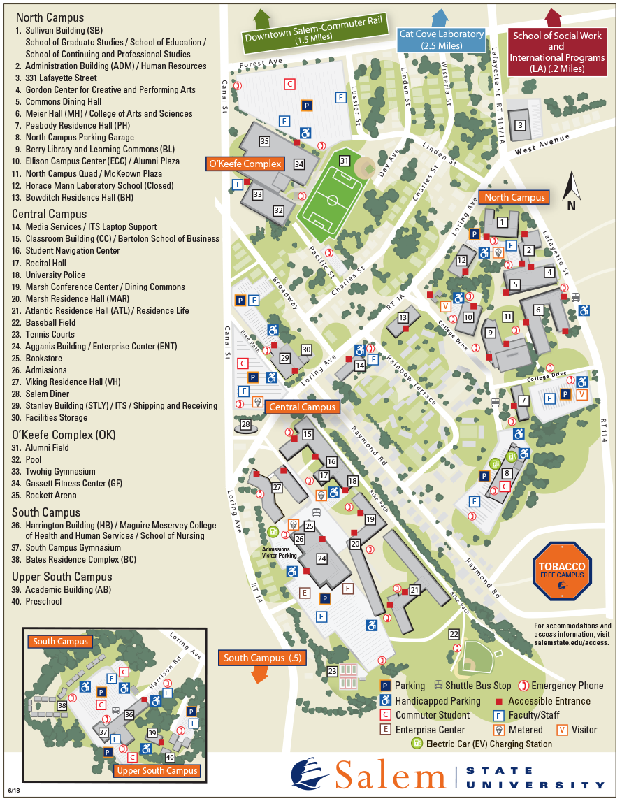 Campus Map Salem State University